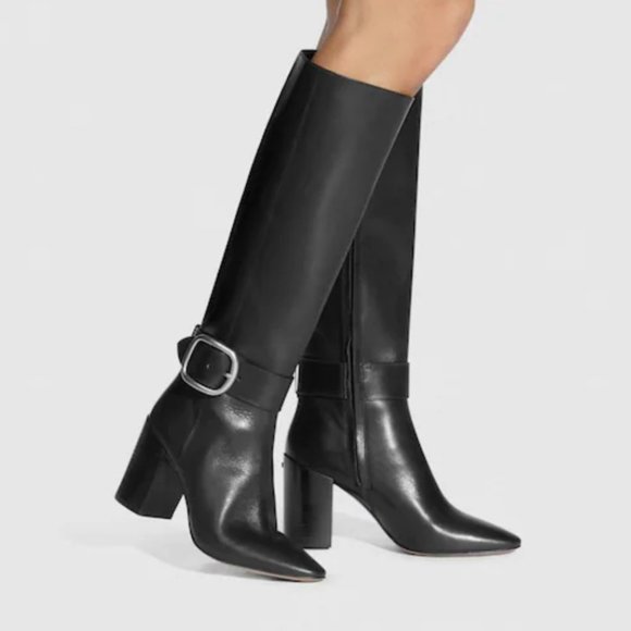 Coach Knee High Evelyn Boot Black Sz 5 - Picture 1 of 14